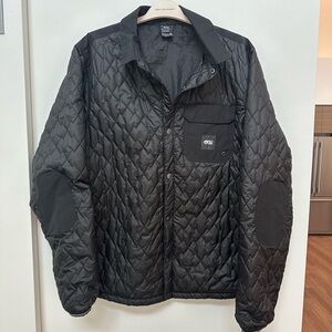 Insulated Diamond Quilted Shirt Jacket
